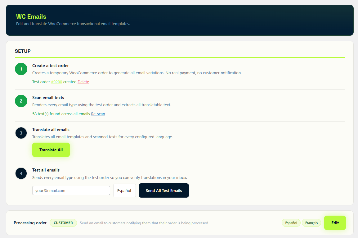 WC Emails - Email list